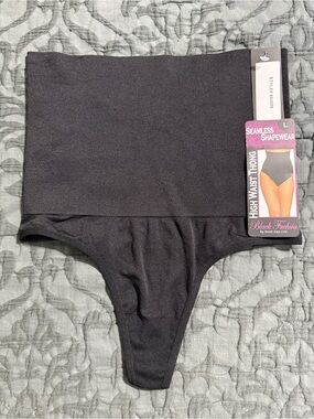 Black Fuchsia by Secret Lace LLC size large seamless shapewear high waist thong
